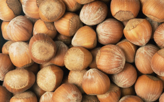 Pile nuts brown black background - high free wallpaper