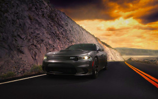 Black dodge charger mountain road - a road next free wallpaper