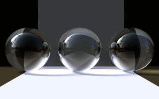 Shiny balls white surface shadow - a shadow free wallpaper