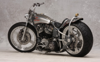 Silver motorcycle wall cement clock - a wall free wallpaper