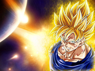 Dragon ball character space background 2 - bright free wallpaper