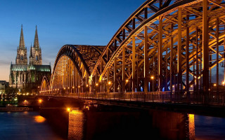 Night cityscape tokyo bridge architecture - german romanticism free wallpaper