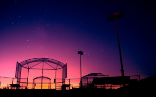 Purple blue sky stars aurora - structure free wallpaper