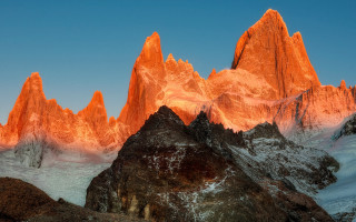 Mountain range snow capped sunset - sunset free wallpaper