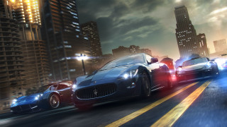City street cars night lights - a group of cars free wallpaper