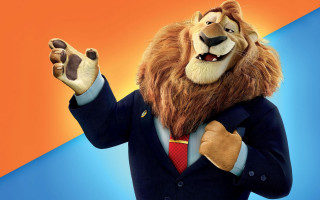 Lion suit tie arms out - his hand out free wallpaper