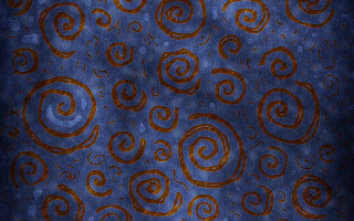 Blue swirly dots rose moon - a silk screen free wallpaper