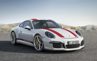 White red sports car mountains - the background and a sky background free wallpaper