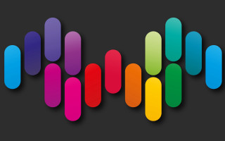 Colorful abstract black background circles - the bottom of the image free wallpaper