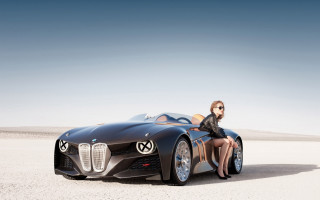 Woman blackcar desert sky digital - a woman free wallpaper