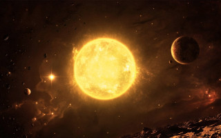 Sun planets stars moon galaxy - planet free wallpaper