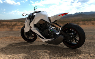 White motorcycle desert road mountains - a dirt road in the desert free wallpaper