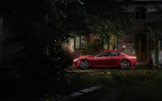 Red sports car night house 2 - anthony s waters free wallpaper