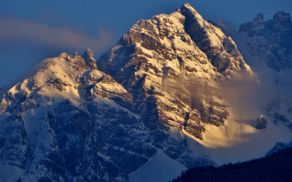 Snow mountain cloud blue sky - dramatic free wallpaper