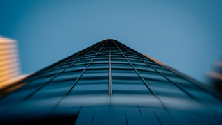 Tall building blue sky clouds - architecture free wallpaper