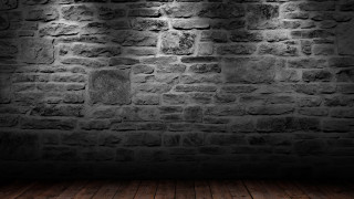 Dark room brick wall wooden 2 - the wall and floor free wallpaper