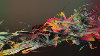 Colorful abstract woman face hair - abstract brush stroke free wallpaper