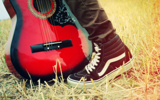 Person field guitar cellphone grunge - their other hand free wallpaper