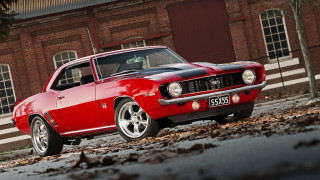 Red car urban military 3d - the side of a road next free wallpaper