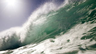 Surfing wave ocean sunshine impressionist - in the ocean free wallpaper