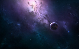 Space distant objects bright star - a distant object in the background free wallpaper