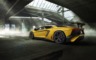 Yellow sportscar darkroom skylight smoke - a yellow sports car free wallpaper