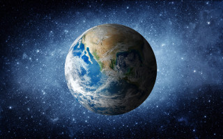 Earth space stars blue sky 2 - a view of the earth free wallpaper