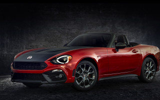 Red sports car black hood 6 - a black hood free wallpaper