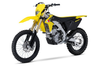 Yellow dirt bike white background - a black handlebar free wallpaper