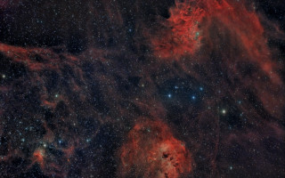 Star cluster red blue space - carl critchlow free wallpaper