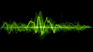 Green soundwave black background glowing - new objectivity free wallpaper for desktop