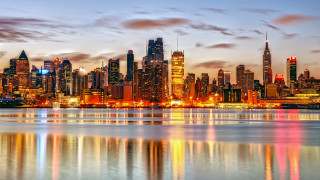 Tokyo cityscape sunset river bridge - ashcan school free wallpaper