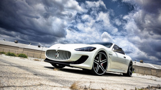 White sports car road cloudy - a road under a cloudy sky free wallpaper for desktop