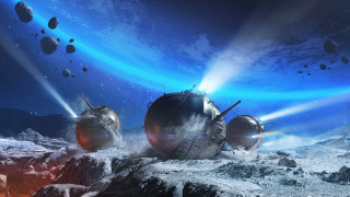 Space station rocky surface bright - darek zabrocki free wallpaper