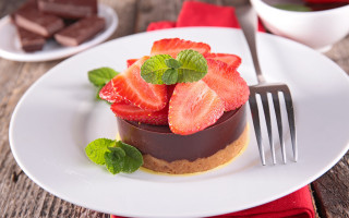 Dessert plate fork tea cup - a dessert free wallpaper