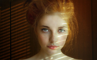 Freckled woman blueeyes shadow art - anka zhuravleva free wallpaper