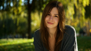 Woman park smiling bokeh naturalism - a park free wallpaper