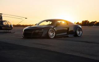 Car helicopter parking lot sunset - andrew law free wallpaper
