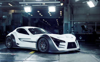 White sports car garage ceiling 2 - andrew law free wallpaper