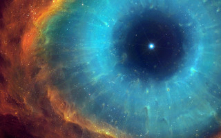 Blue eye black hole stars - a black hole in the center free wallpaper