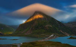 Mountain road lake cloudy sky - bernt tunold free wallpaper