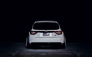 White car dark parking lot - f 8 aperture free wallpaper
