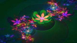 Colorful flower computer generated image - alison kinnaird free wallpaper
