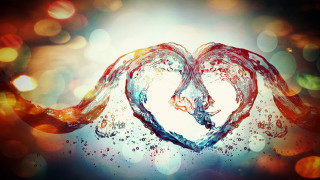 Heart water blue bokeh moon - alison kinnaird free wallpaper