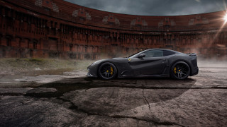 Sports car parking lot red - round free wallpaper
