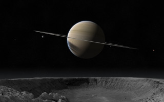 Saturn ring moon distant planet 2 - a saturn like object free wallpaper
