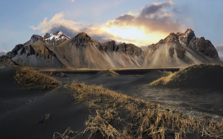 Mountain range snow capped grassy 3 - amir zand free wallpaper