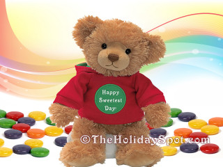 Teddy bear red shirt candy - carle hessay free wallpaper