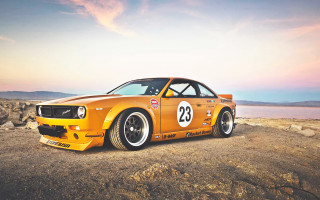 Yellow car rocky road water - beeple free wallpaper