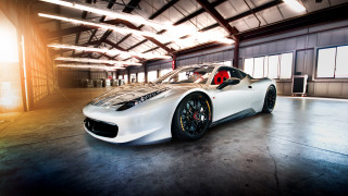 White sports car garage red 12 - seat free wallpaper
